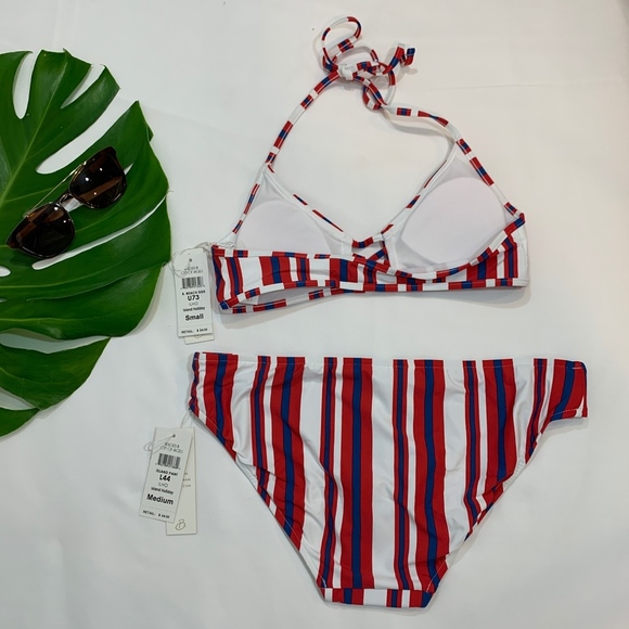 NWT $110 2PC B. Swim Halter Bikini Top +Full Bottom XS‎ Small Medium Large D-Cup - Picture 2 of 8